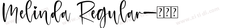 Melinda Regular字体转换